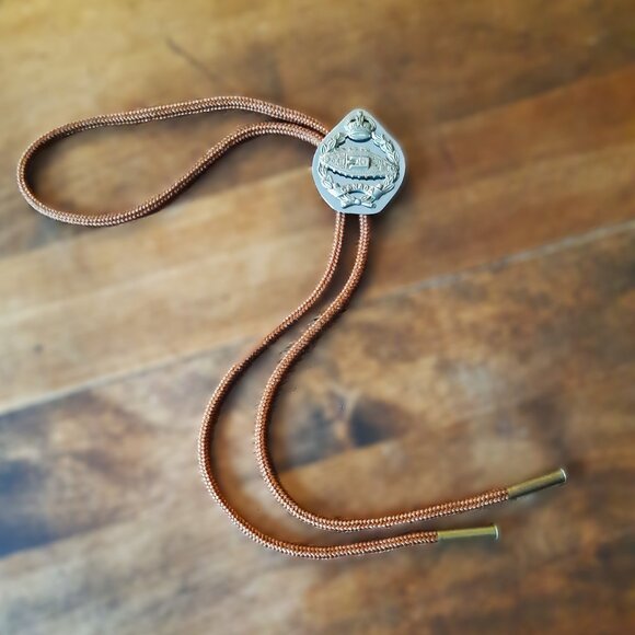RARE! Vintage WW2 'sweatheart' custom made BOLO tie - Canadian Armoured Corp - Picture 1 of 4